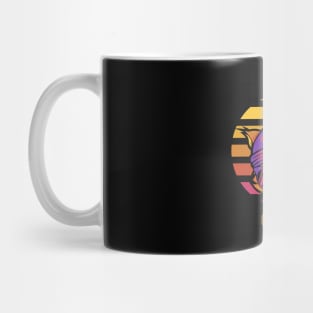 Cool cat with sun glasses and a cute beanie. Mug